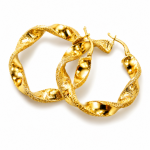 Cerchietti con Greca in Oro Giallo 18 KT – Diametro 3,5 cm