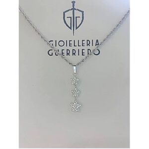 Collana con pendente trilogy oro bianco 18kt