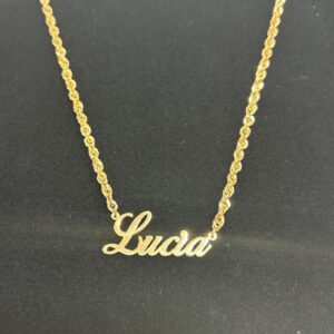 Collana personalizzata con nome oro 18 kt corda modello America 50 cm