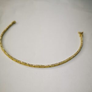 Bracciale Tennis Oro 18 k pietre bianche
