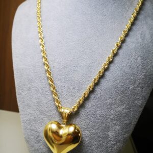 Corda 60 cm con Cuore Ferragni oro 18K