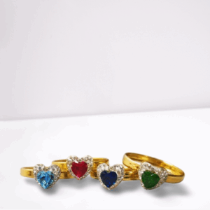 Anello donna con zircone colorato oro 18kt