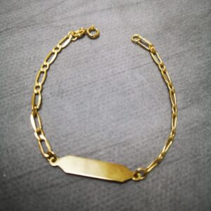 Bracciale con targhetta oro 18K