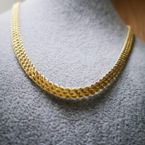 Collana corda 3 fili oro 18K 45 cm