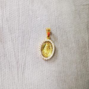 Madonnina con zirconi oro 18K