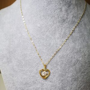 Specchiata con cuore oro 18kt