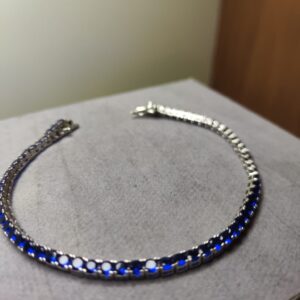 Bracciale Tennis Argento 925 zirconi Blu