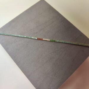 Tennis azzurro con tricolore in argento 925