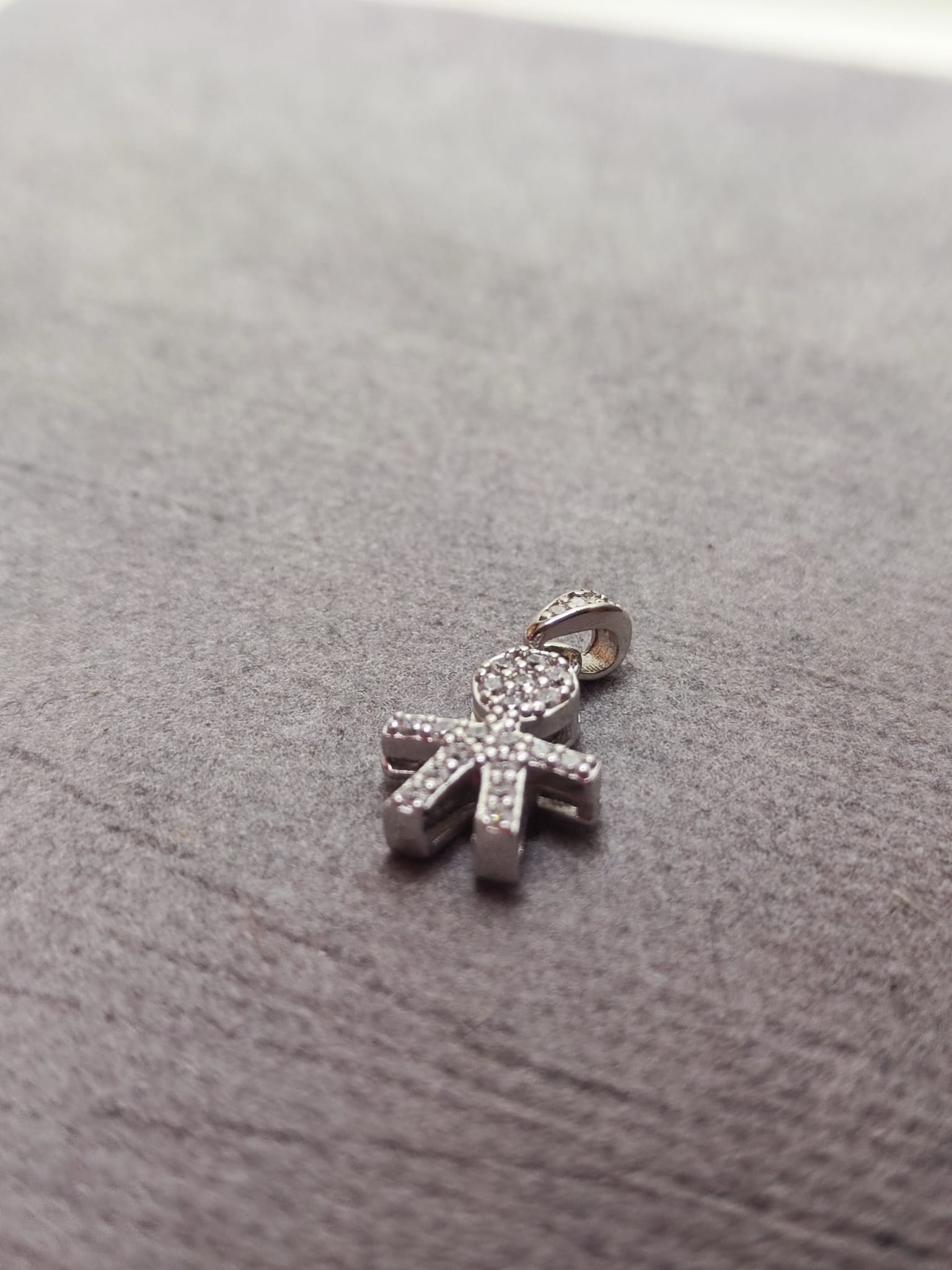 Collana Con Ciondolo Bebè Boy In Argento 925 E Zirconia Bianca - Gioiello Per Nascita