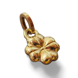 Ciondolo A forma di Quadrifoglio Elettroformato oro 18kt