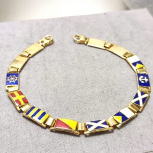 Bracciale con Bandiere Nautiche oro 18K