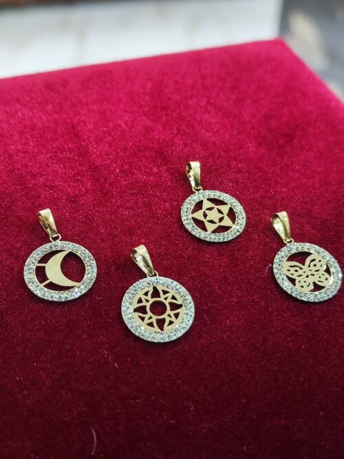 Ciondolo con Resina Zirconata in oro 18K