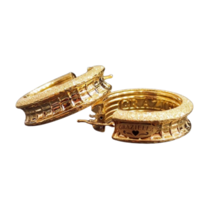 Orecchini a Cerchio con Greca in oro 18K Graziella