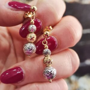 Orecchini Milleluci Pendenti a due colori in Oro 18K