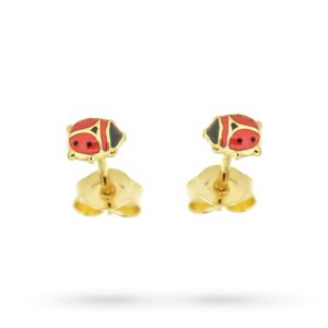 Orecchini coccinella oro giallo 18kt