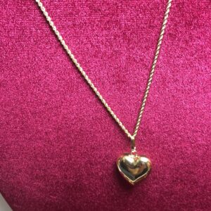 collana con cuore oro 18kt