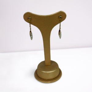 Orecchini pendenti goccia resina oro 18kt