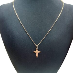 Collana ovalina con croce