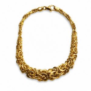 Bracciale Royal in Oro Giallo 18 KT a Maglia Intrecciata