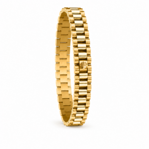 Bracciale Maglia President in Oro Giallo 18 KT con Chiusura Orologio