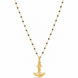 Collana 45 cm con Ciondolo Ancora in Oro Giallo 18 KT 750