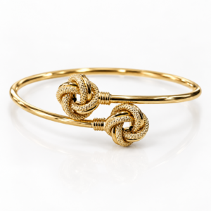 Bracciale Carciofo Rigido Regolabile in Oro Giallo 18 KT