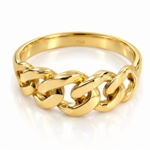 Anello Groumette Degradé in Oro Giallo 18 KT – Fatto a Mano
