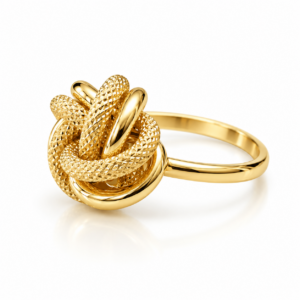 Anello Carciofo in Oro Giallo 18 KT – Liscio e Satinato