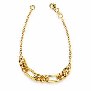 Bracciale Groumette Donna in Oro Giallo 18 KT – 19 cm