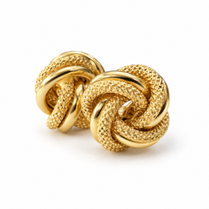 Orecchini Carciofo in Oro Giallo 18 KT con Chiusura a Farfallina