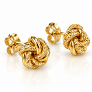 Orecchini Carciofo in Oro Giallo 18 KT con Chiusura a Farfalla